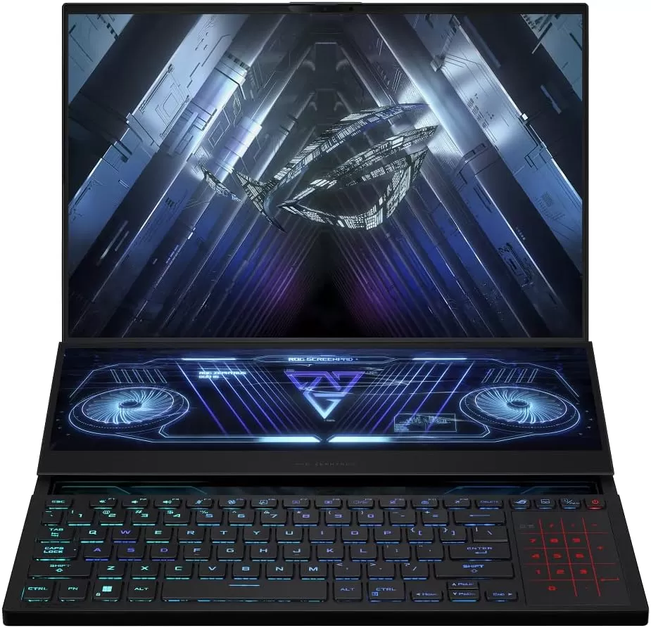 ASUS ROG Zephyrus Duo 16 (2022) Gaming Laptop, 16” Mini LED 240Hz/3ms, QHD 16:10 Display, 100% DCI-P3, NVIDIA GeForce RTX 4080, AMD Ryzen 9 7945HX, 32GB DDR5, 1TB SSD, Windows 11 Pro, GX650PZ-XS96