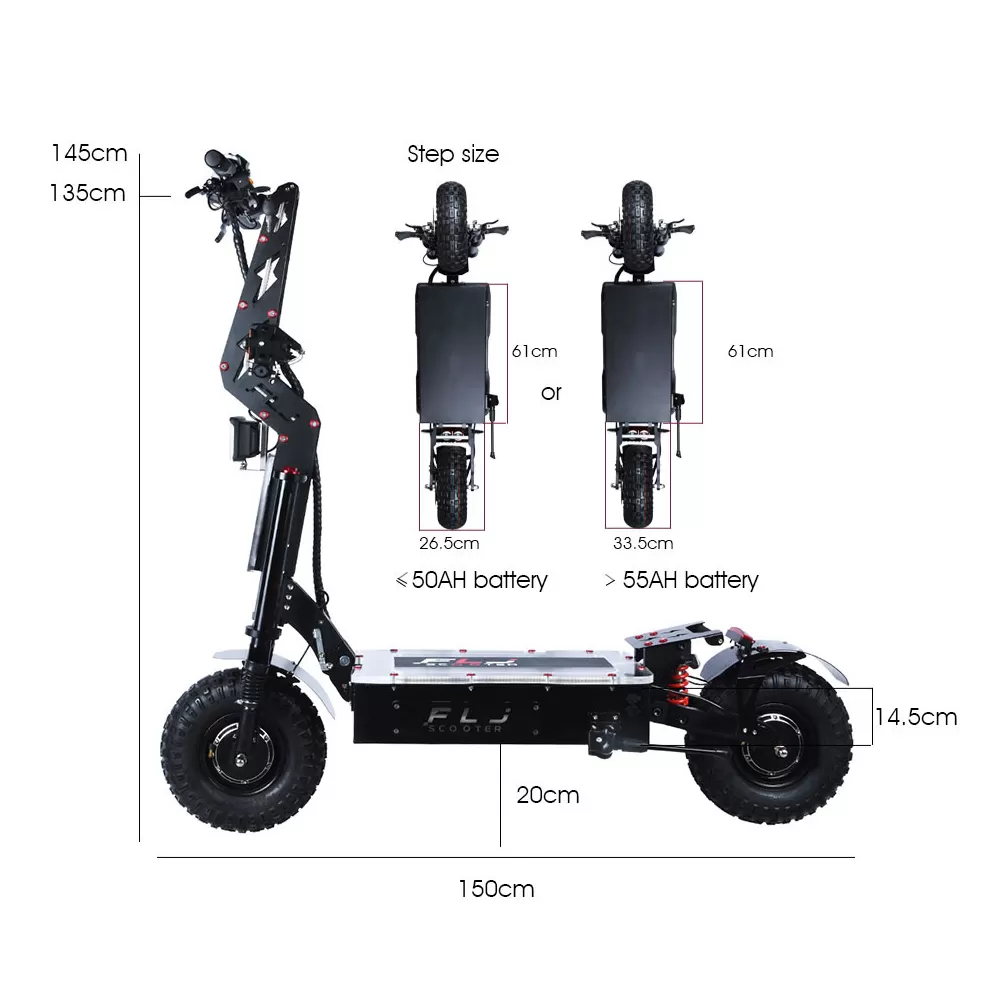 (ð¥Limited Time Sale) E2 14inch 8000W best off road electric scooter with mobility powerful electric scooter