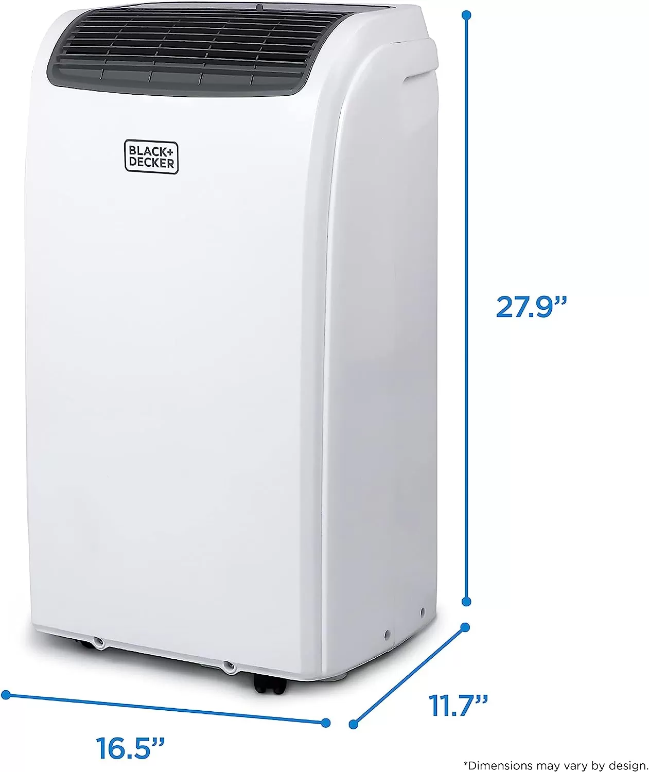 BLACK+DECKER 8,000 BTU Portable Air Conditioner up to 350 Sq. with Remote Control, White