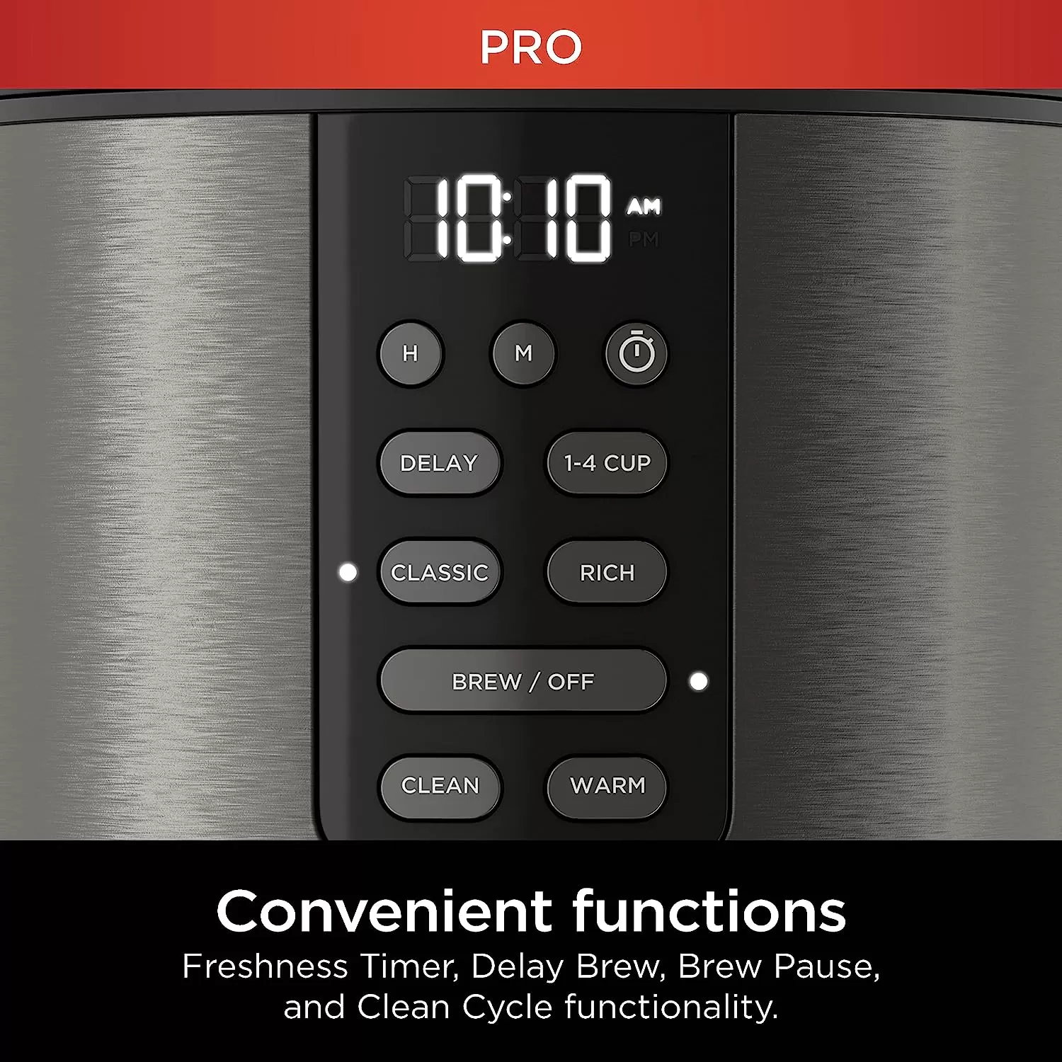 Ninja CE251 Programmable Brewer, with 12-cup Glass Carafe, Black and Stainless Steel Finish