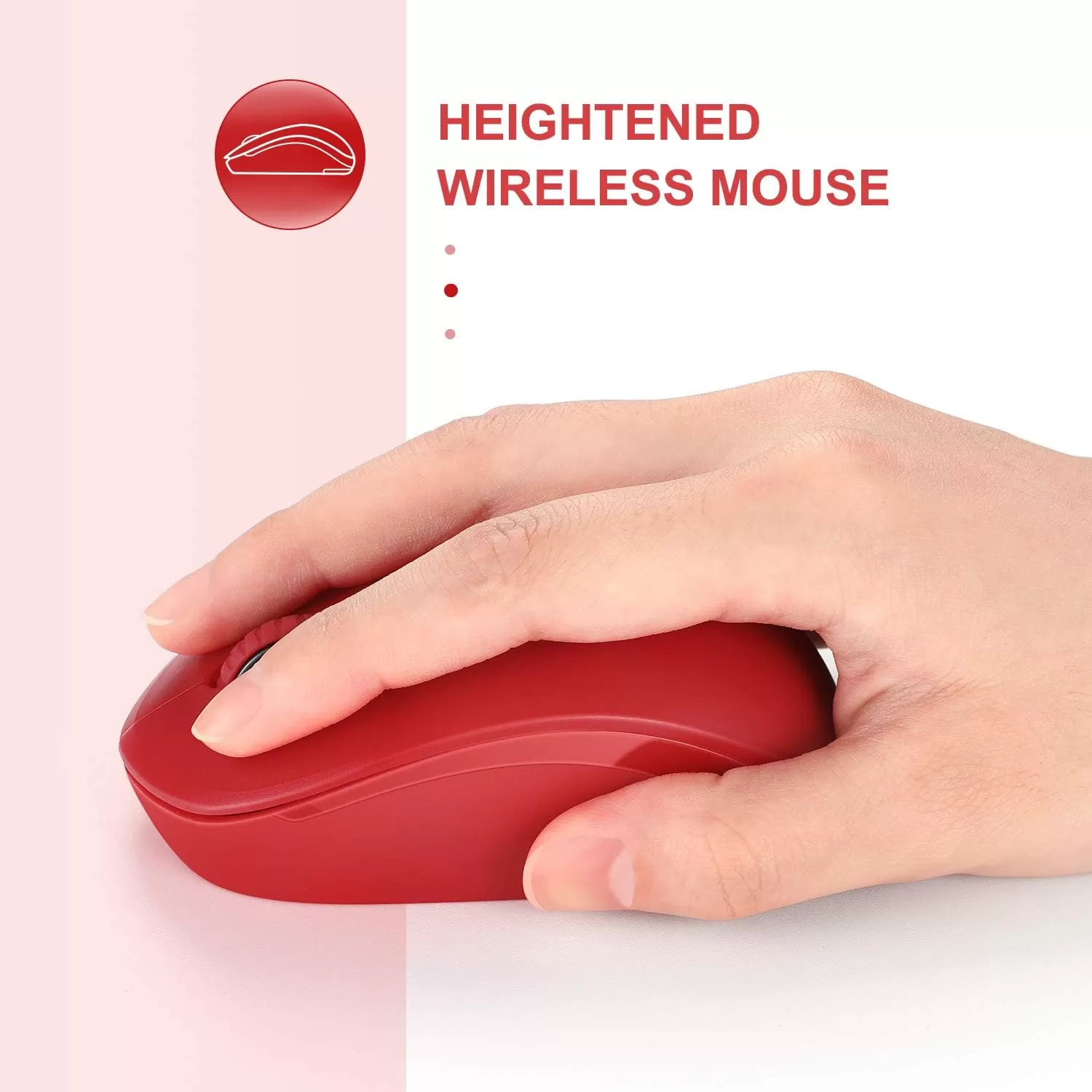 seenda Wireless Mouse, 2.4G Noiseless Mouse with USB Receiver - Portable Computer Mice for PC, Tablet, Laptop with Windows System - Mint Green