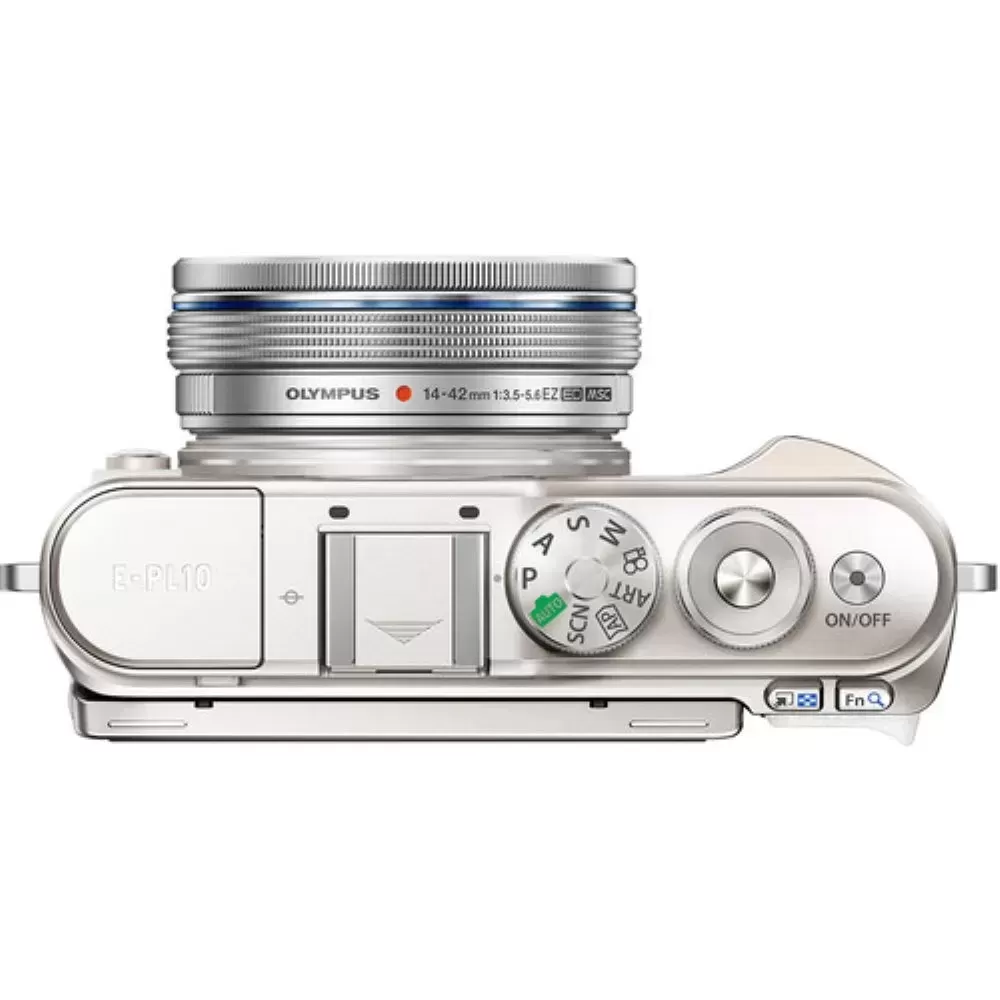 Olympus PEN E-PL10 Mirrorless Digital Camera with 14-42mm Lens | White