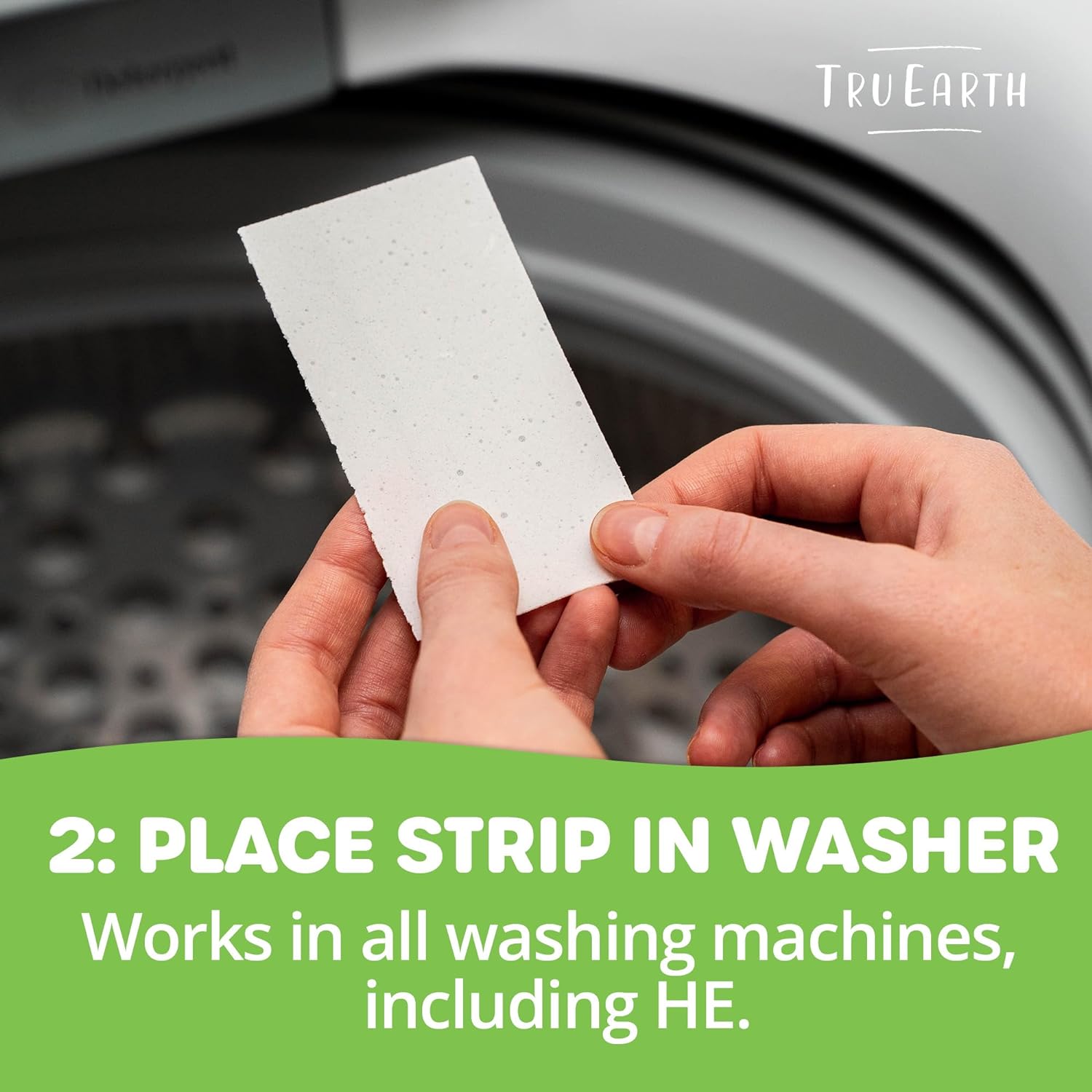Tru Earth Compact Dry Laundry Detergent Sheets - Up to 128 Loads (64 Sheets) - Paraben-Free, Plastic-Free - Original Eco-Strip Liquidless Laundry Detergent, Travel Laundry Sheets - Fresh Linen