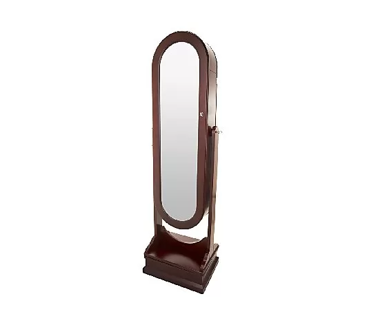 💥Clearance Sale - Gold & Silver Safekeeper Oval Spinning Jewelry Cabinet