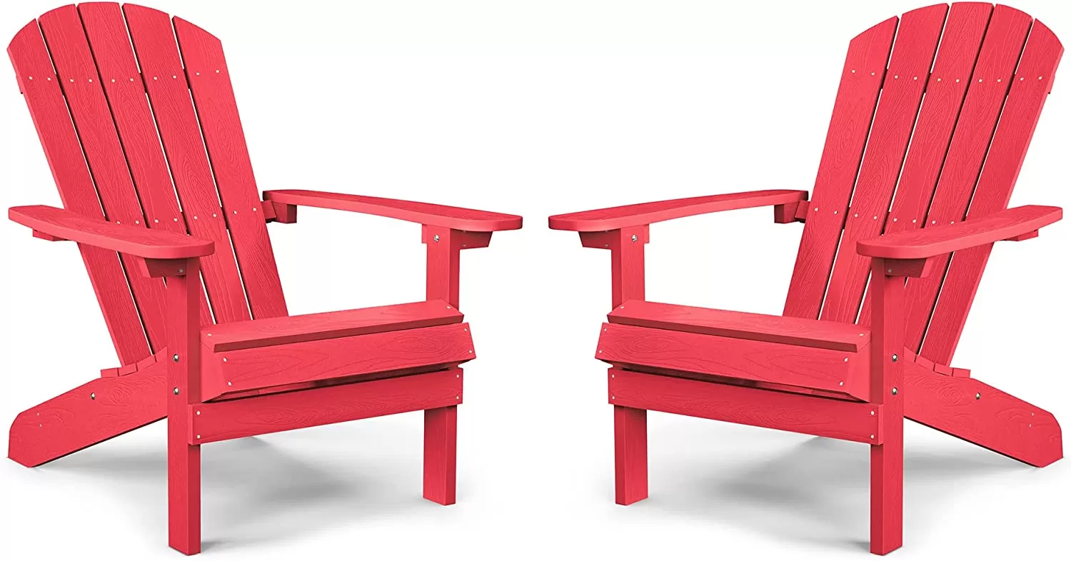 Adirondack Chair ,Patio Chairs 5 Steps Easy Installation,Widely Used in Outdoor, Fire Pit, Deck, Outside, Garden, Campfire Chairs