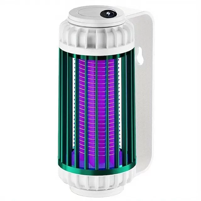 Mosquito Trap Electric USB Portable Silent Killer Lamp Electric Bug Zapper Inhalation Mosquito Killer Lamp Household Outdoor Rechargeable Mosquito Trap Wall Mountable Desktop Friendly