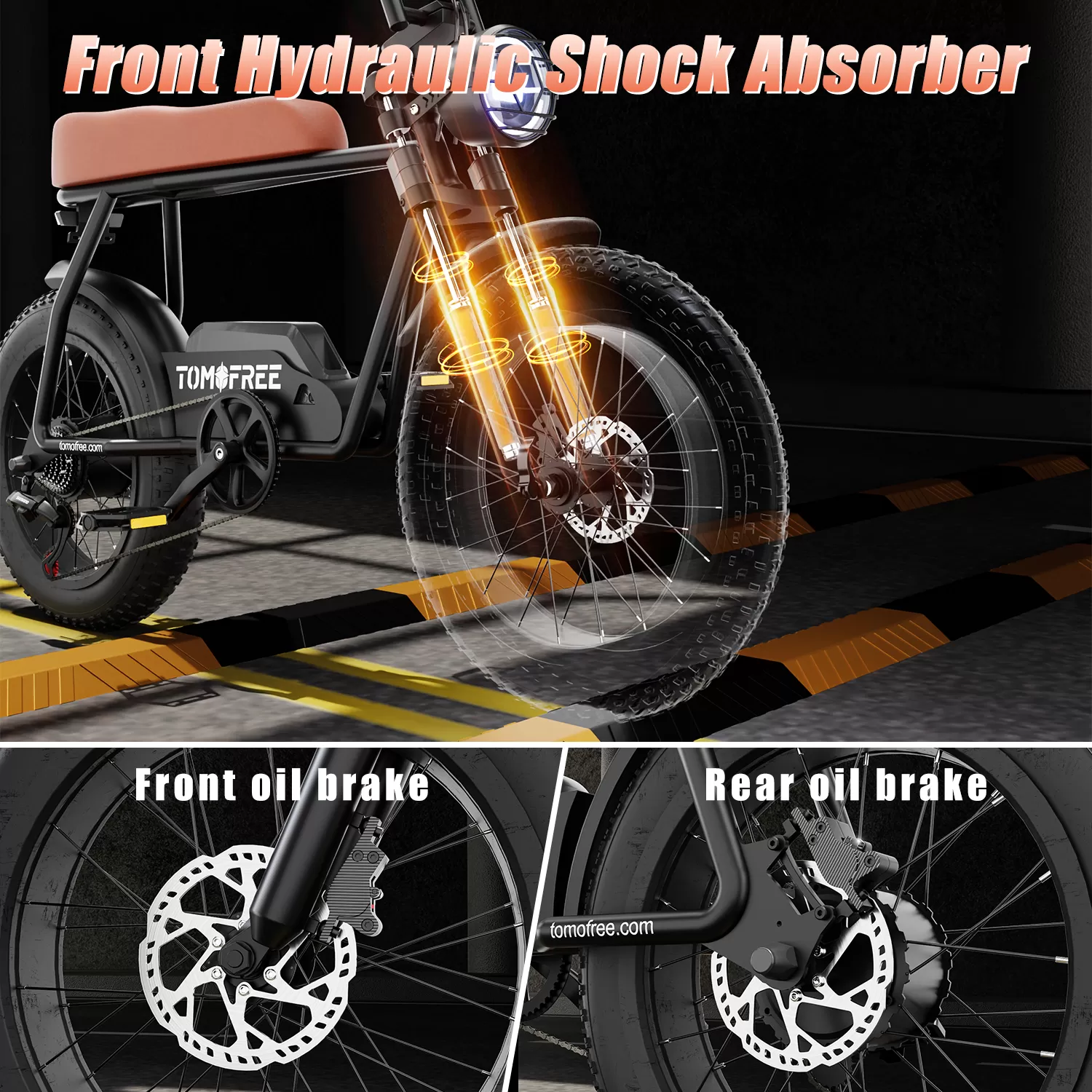 E-Bike FG20 Ebike 1200W 7 Speeds 48V 18Ah Fat Tires Electric Mountain Bike with Thumb Throttle (2023 Upgraded Version)