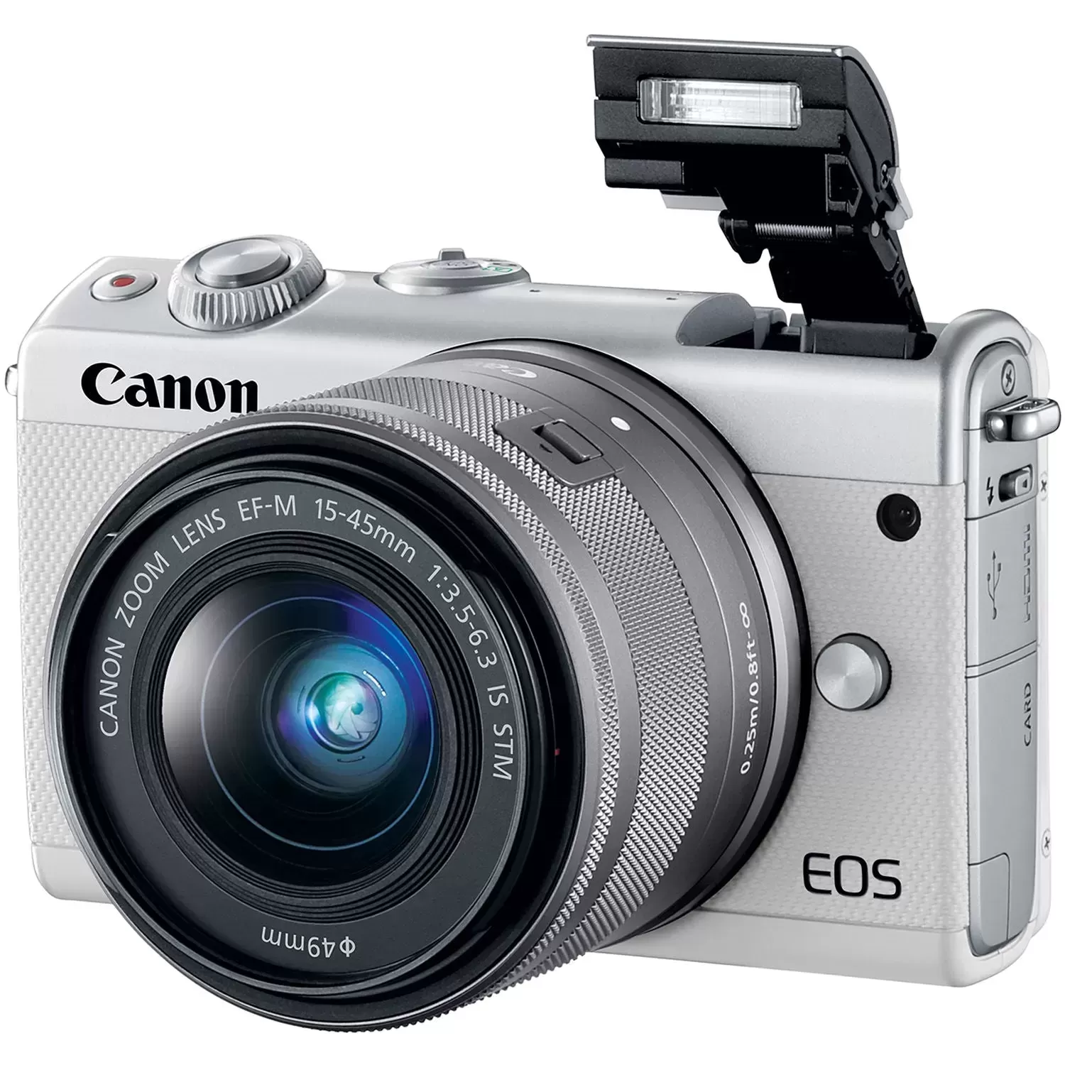 Canon EOS M100 Mirrorless Digital Camera with 15-45mm Lens | White