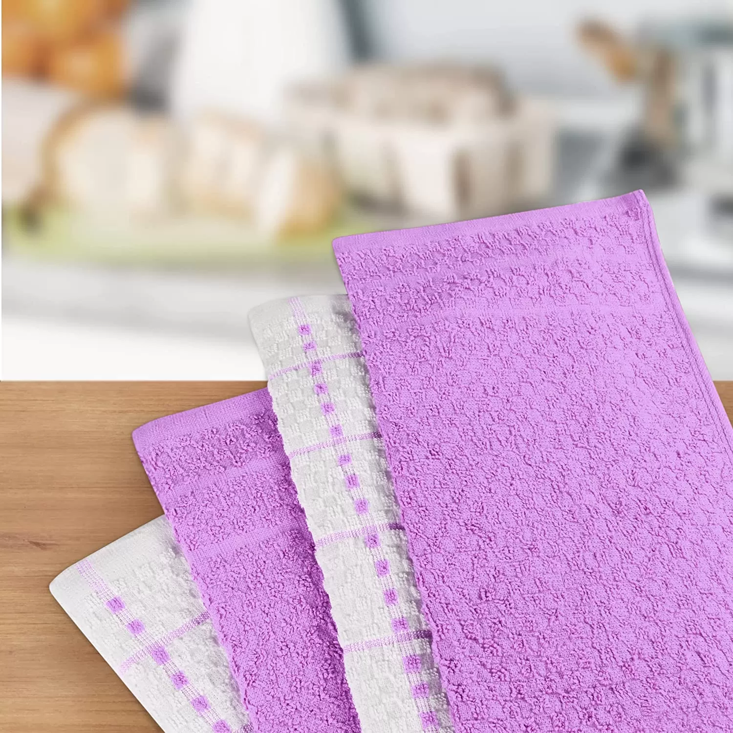 Kitchen Towels 12 Pack, 15 x 25 Inches, 100% Ring Spun Cotton Super Soft and Absorbent Linen Dish Towels, Tea Towels and Bar Towels Set (Black)