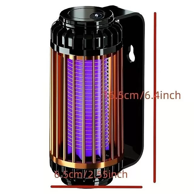 Mosquito Trap Electric USB Portable Silent Killer Lamp Electric Bug Zapper Inhalation Mosquito Killer Lamp Household Outdoor Rechargeable Mosquito Trap Wall Mountable Desktop Friendly
