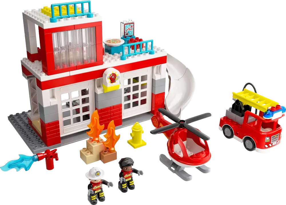 DUPLO RESCUE FIRE STATION & HELICOPTER 10970 BUILDING TOY