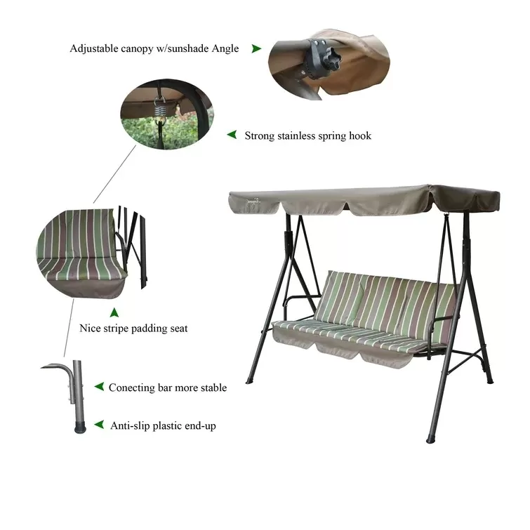 Otterburn Patio Porch Swing with Stand