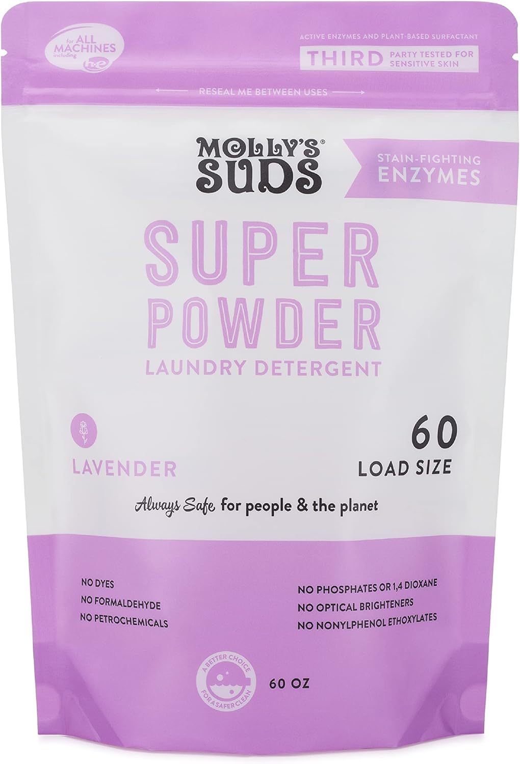 Molly's Suds Original Laundry Detergent Powder | Natural Laundry Detergent Powder for Sensitive Skin | Earth-Derived Ingredients, Stain Fighting | 120 Loads (Citrus Grove)