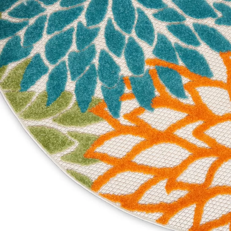 Miraloma Green/Red/Orange Indoor/Outdoor Rug