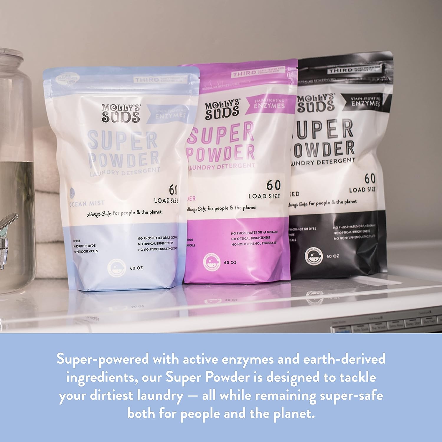 Molly's Suds Original Laundry Detergent Powder | Natural Laundry Detergent Powder for Sensitive Skin | Earth-Derived Ingredients, Stain Fighting | 120 Loads (Citrus Grove)