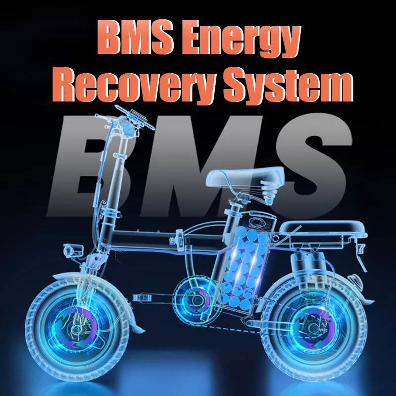 E-bike F12 Pro 48V12AH 400W Dual Motor Folding Ebike Aluminum alloy body, 14