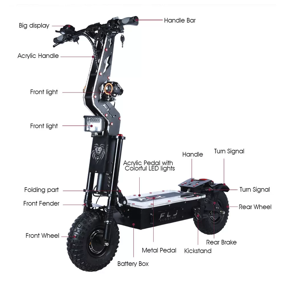 (ð¥Limited Time Sale) E2 14inch 8000W best off road electric scooter with mobility powerful electric scooter