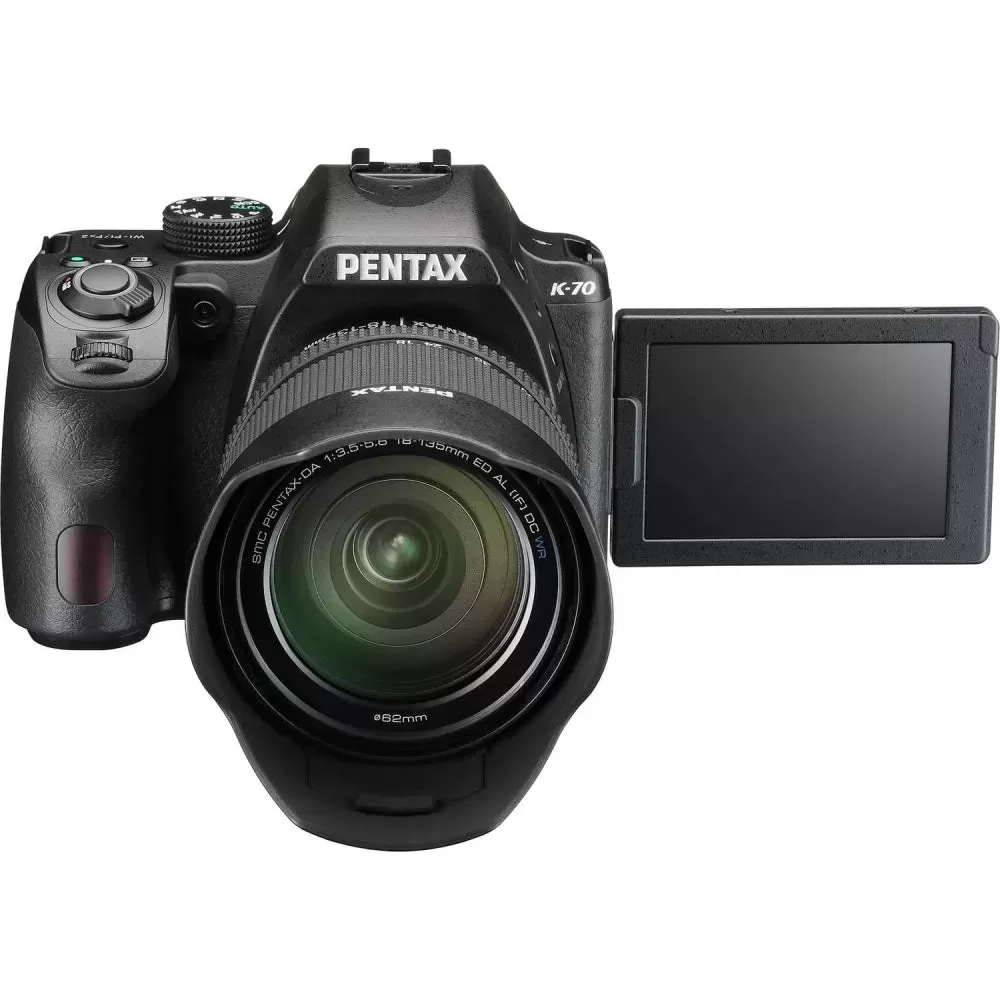 Pentax K-70 DSLR Camera with 18-135mm Lens | Black