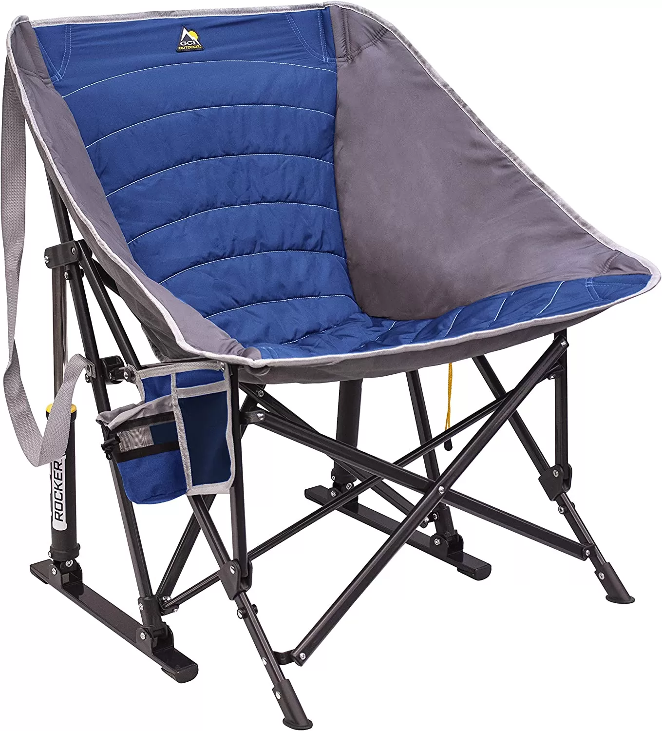 Outdoor Freestyle Rocker Portable Rocking Chair & Outdoor Camping Chair, ergonomic Nylon, Indigo Blue