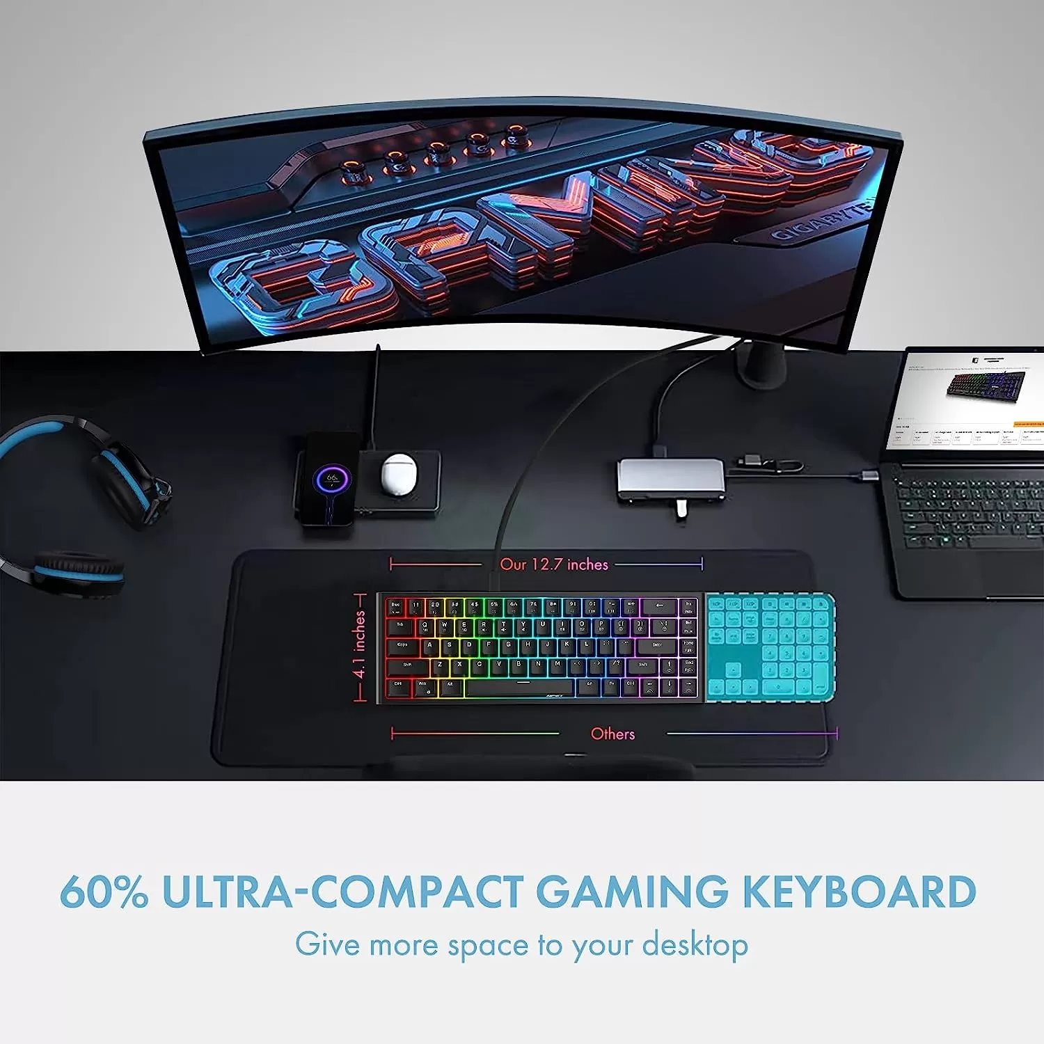 NPET K10 Wired Gaming Keyboard, LED Backlit, Spill-Resistant Design, Multimedia Keys, Quiet Silent USB Membrane Keyboard for Desktop, Computer, PC (Black)