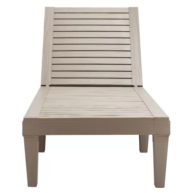Outdoor Chaise Lounge Patio Reclining Chair with 5-Position Adjustable Backrest