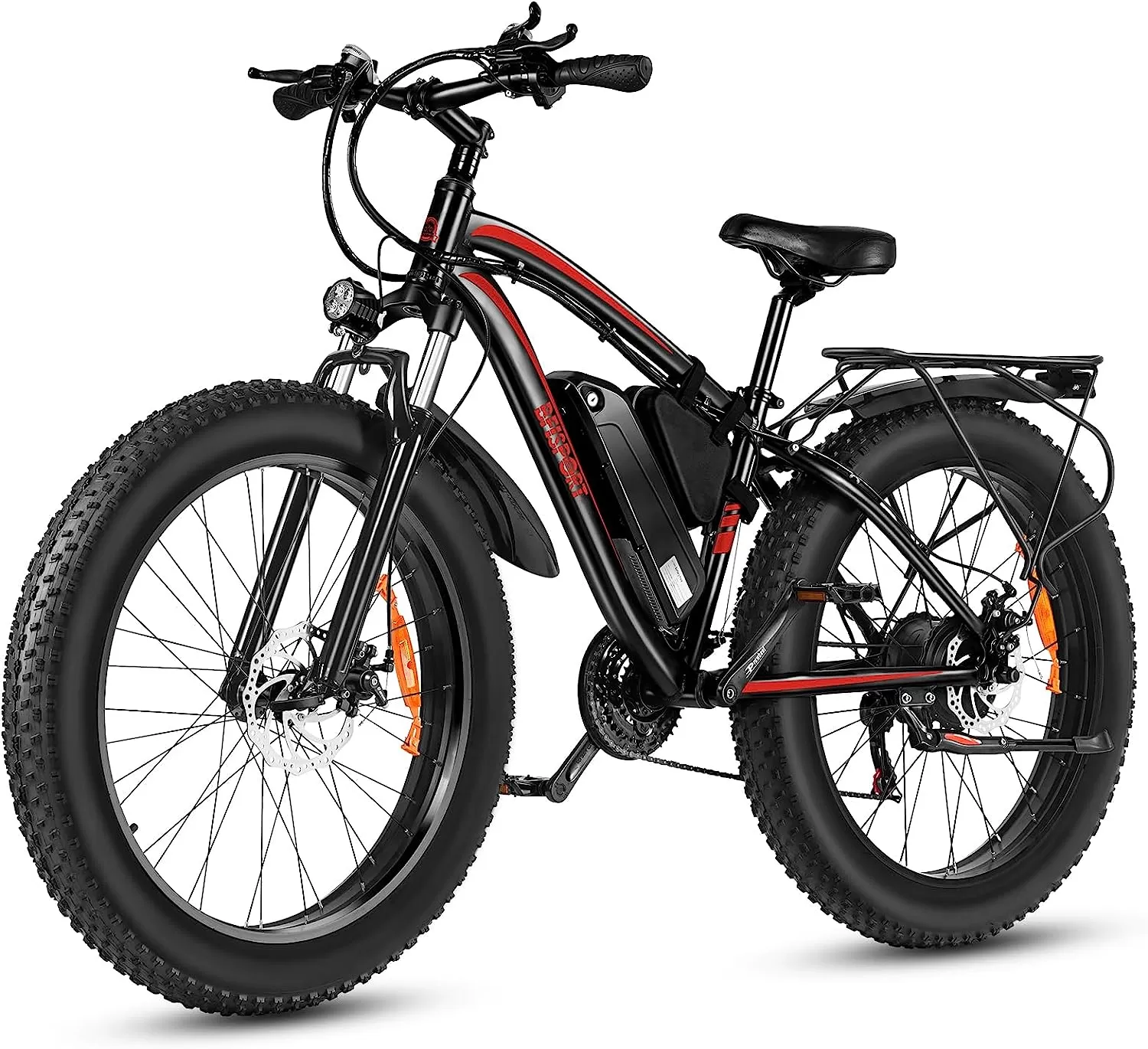BFISPORT EB26 Electric Bike for Adults 750W/Peak 1000W Electric Bicycle 48V 15AH LG Battery Electric Bike 26