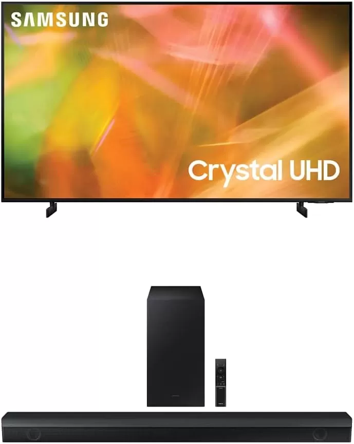 85-Inch Class Crystal 4K UHD AU8000 Series HDR, 3 HDMI Ports, Motion Xcelerator, Tap View, PC on TV, Q Symphony, Smart TV with Alexa Built-In (UN85AU8000FXZA, 2021 Model)