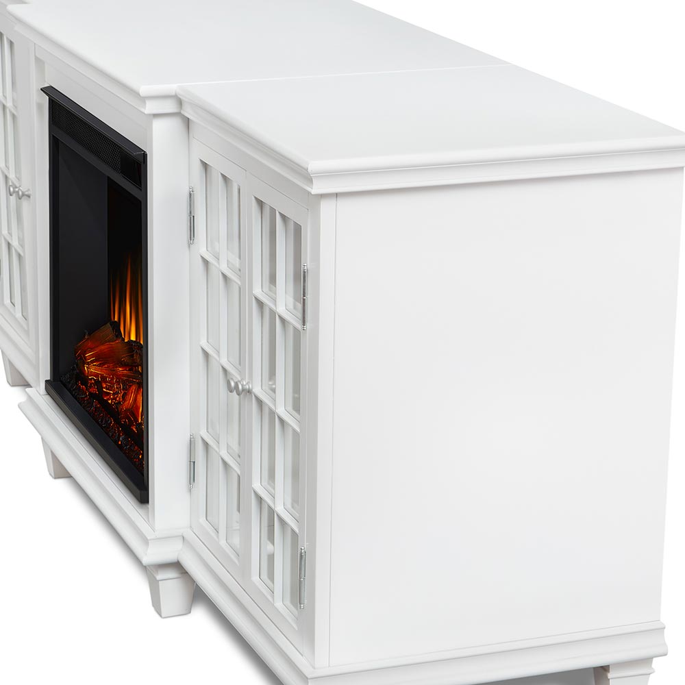 Marlowe Electric Fireplace Entertainment Center in White