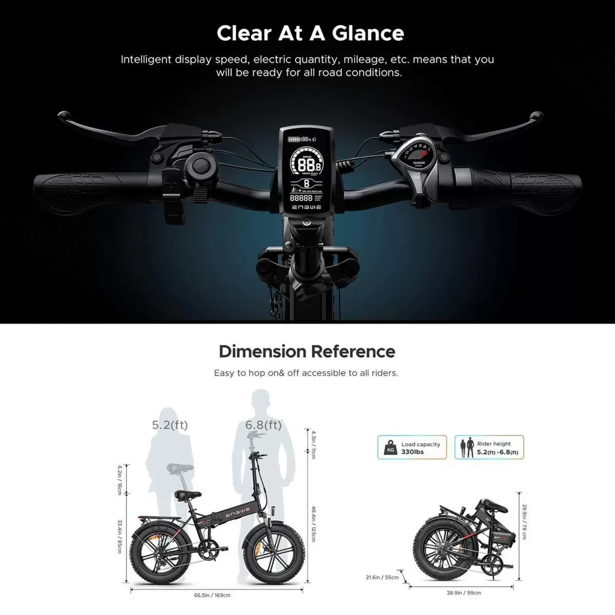 💝HSN-Last Day For Clearance-BUY 2 SAVE 35%!Engwe by Z-Edge 750-Watt Folding E-Bike w/Pedal