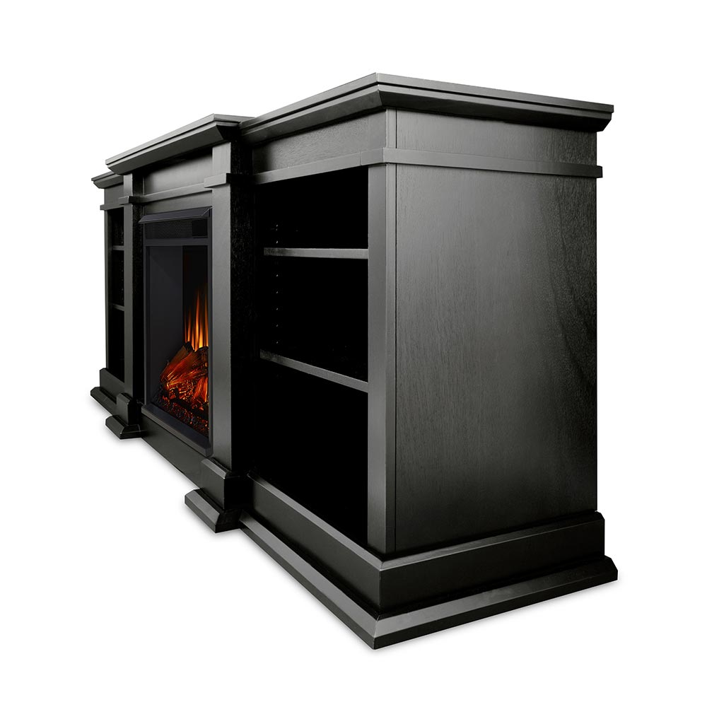 Fresno Electric Fireplace Entertainment Center in Black