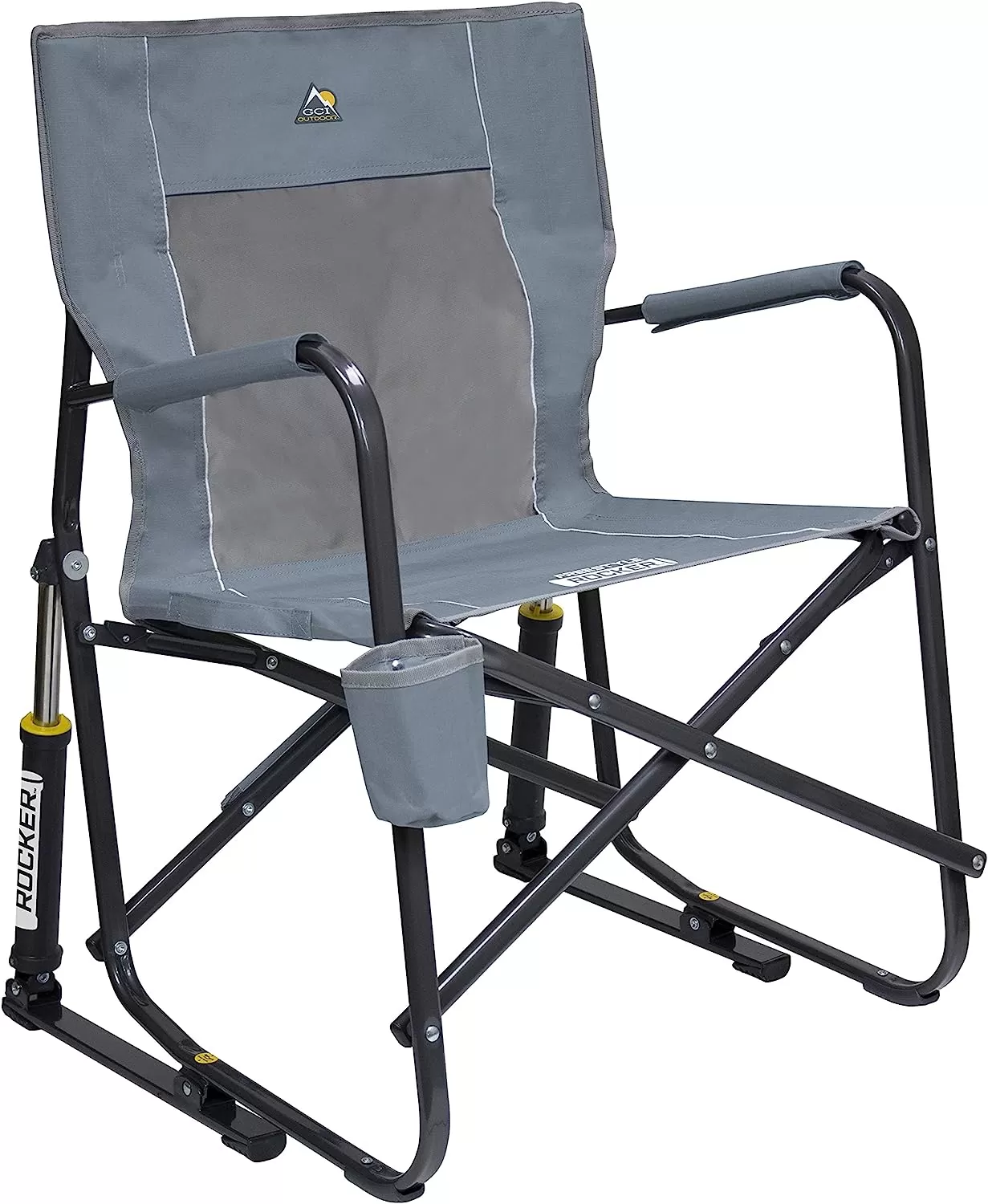 Outdoor Freestyle Rocker Portable Rocking Chair & Outdoor Camping Chair, ergonomic Nylon, Indigo Blue