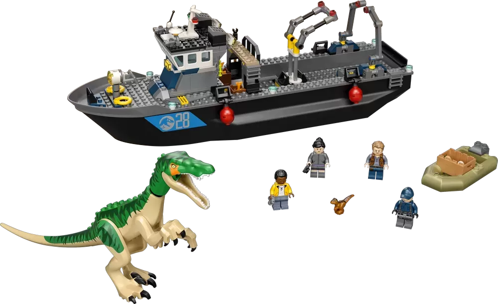 76942 JURASSIC WORLD BARYONYX DINOSAUR BOAT ESCAPE