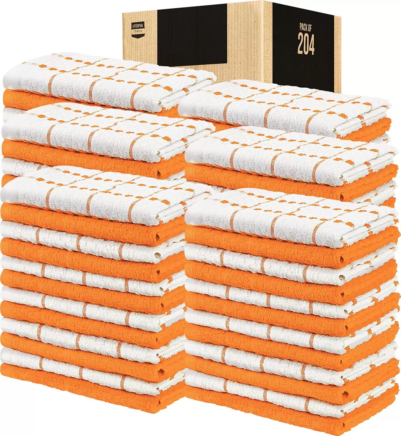 Kitchen Towels 12 Pack, 15 x 25 Inches, 100% Ring Spun Cotton Super Soft and Absorbent Linen Dish Towels, Tea Towels and Bar Towels Set (Black)