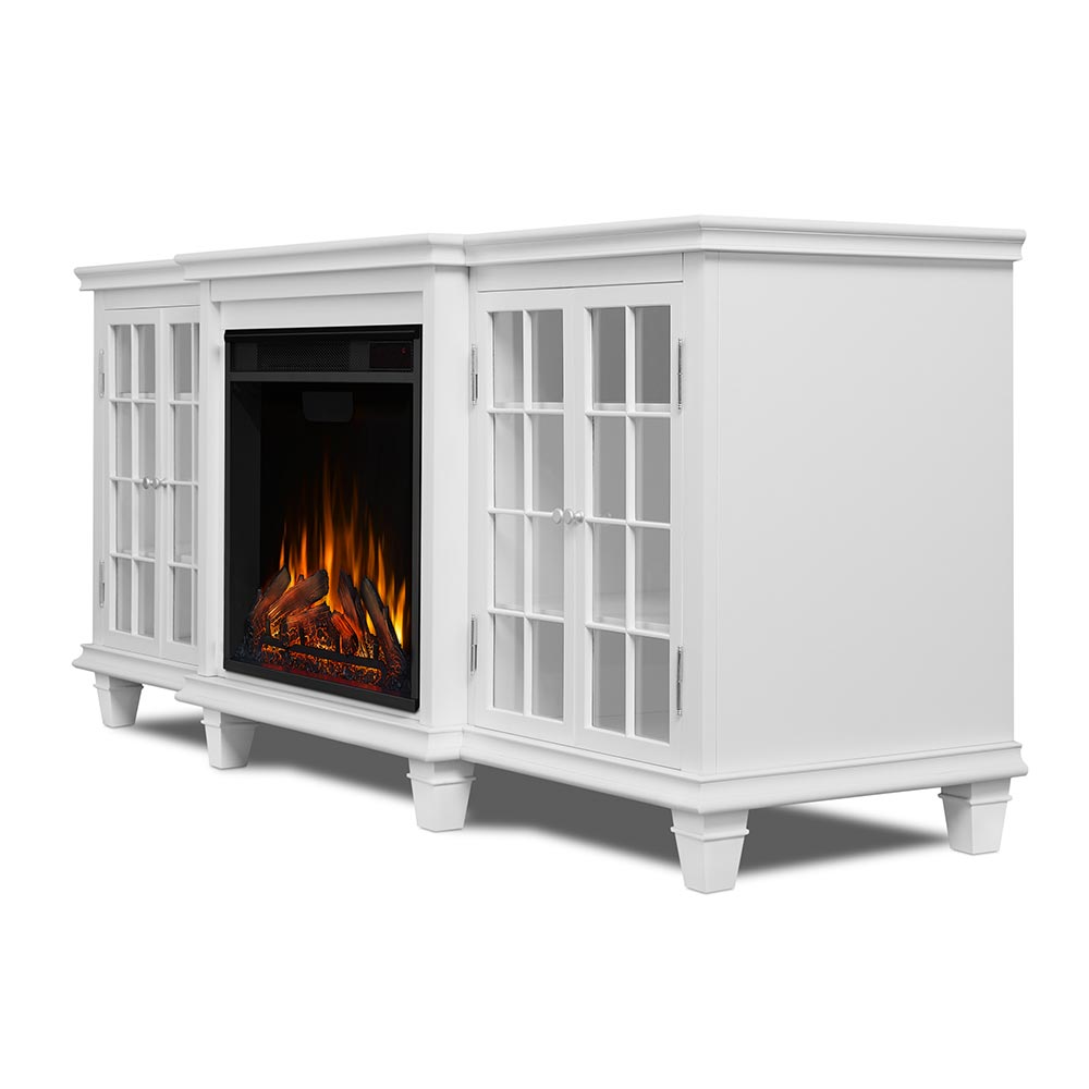 Marlowe Electric Fireplace Entertainment Center in White