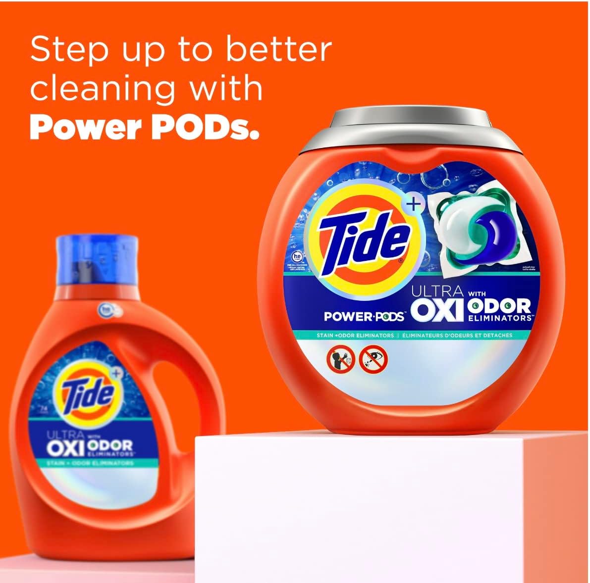Tide Ultra OXI with Odor Eliminators Liquid Laundry Detergent, 115 oz, For Visible and Invisible Dirt