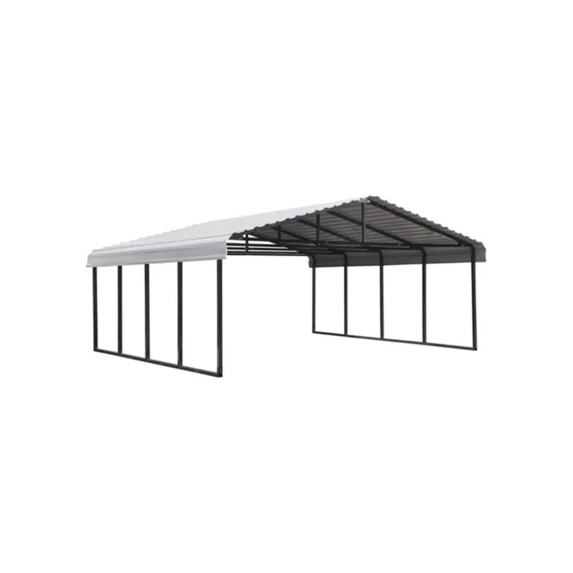 20′ x 20′, Eggshell Carports,Carport with Galvanized Steel Roof Panels