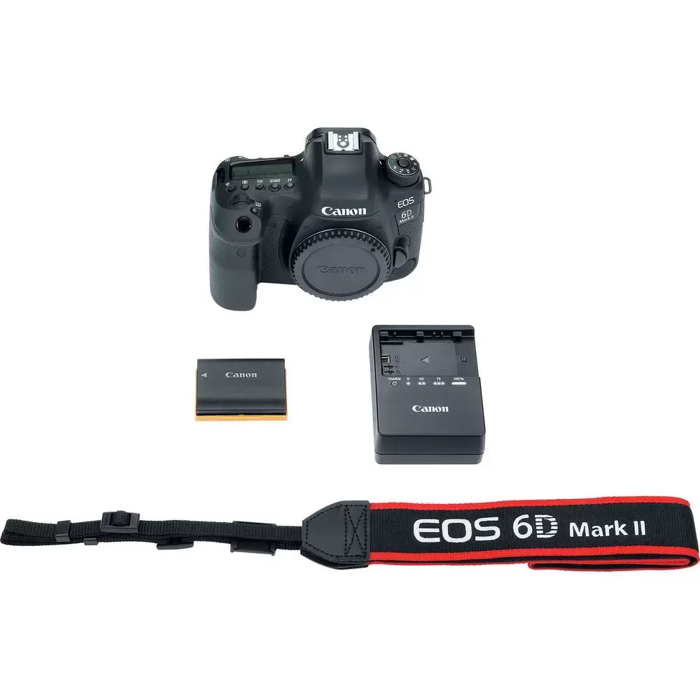 Canon EOS 6D Mark II DSLR Camera (Body) w/ 64GB Memory and 500mm Lens Striker Deluxe Bundle