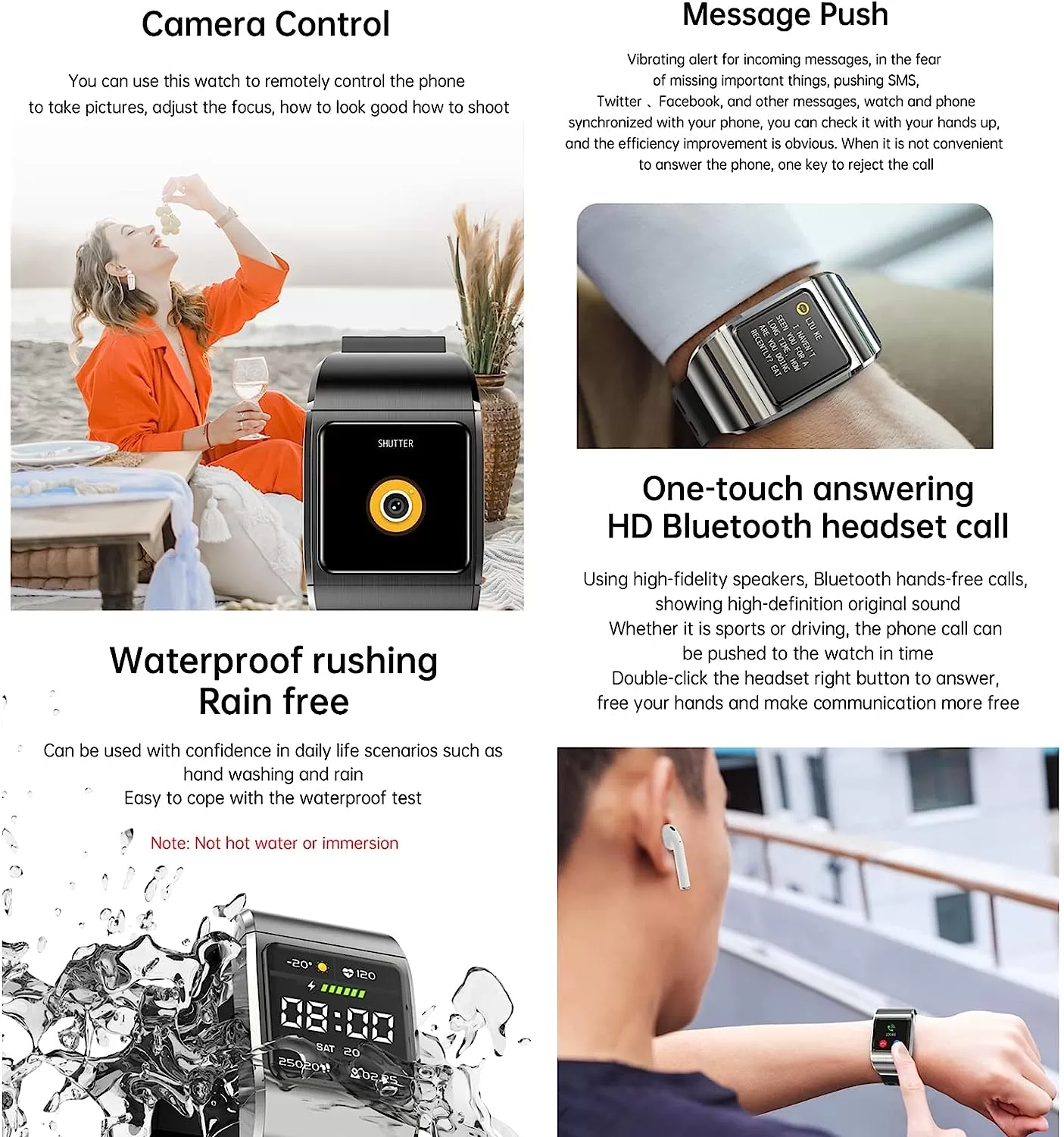 G36Pro 2 in 1 Smart Watch TWS Wireless Bluetooth Headset 1.3 Inch Screen Heart Rate Blood Pressure Oxygen Fitness Tracker Earbuds Music Wristband Earphone Smartwatch (Silver)