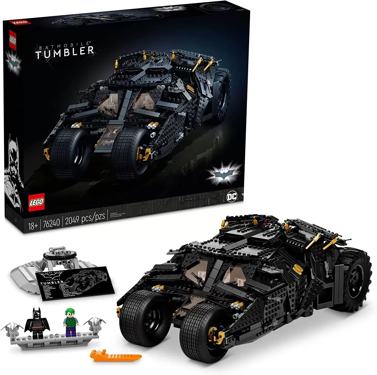 DC Super Heroes Batmobile Tumbler 76240 Building Set for Adults (2049 Pieces)