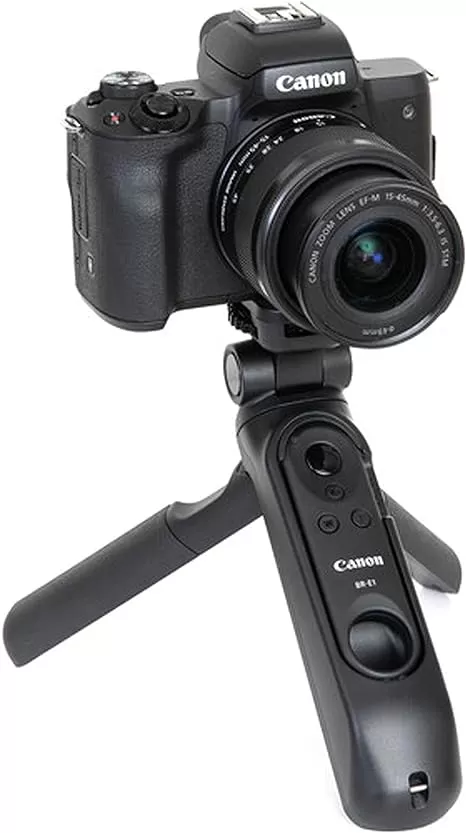 🔥 Models in popular advertisements 🔥 Canon EOS M50 Mark II with 15-45mm Lens Content Creator Kit – 64GB Extreme Speed Memory, LED Video Light, Microphone, Tripod, Remote, Vlogging Editing Software + More (36pc Bundle)