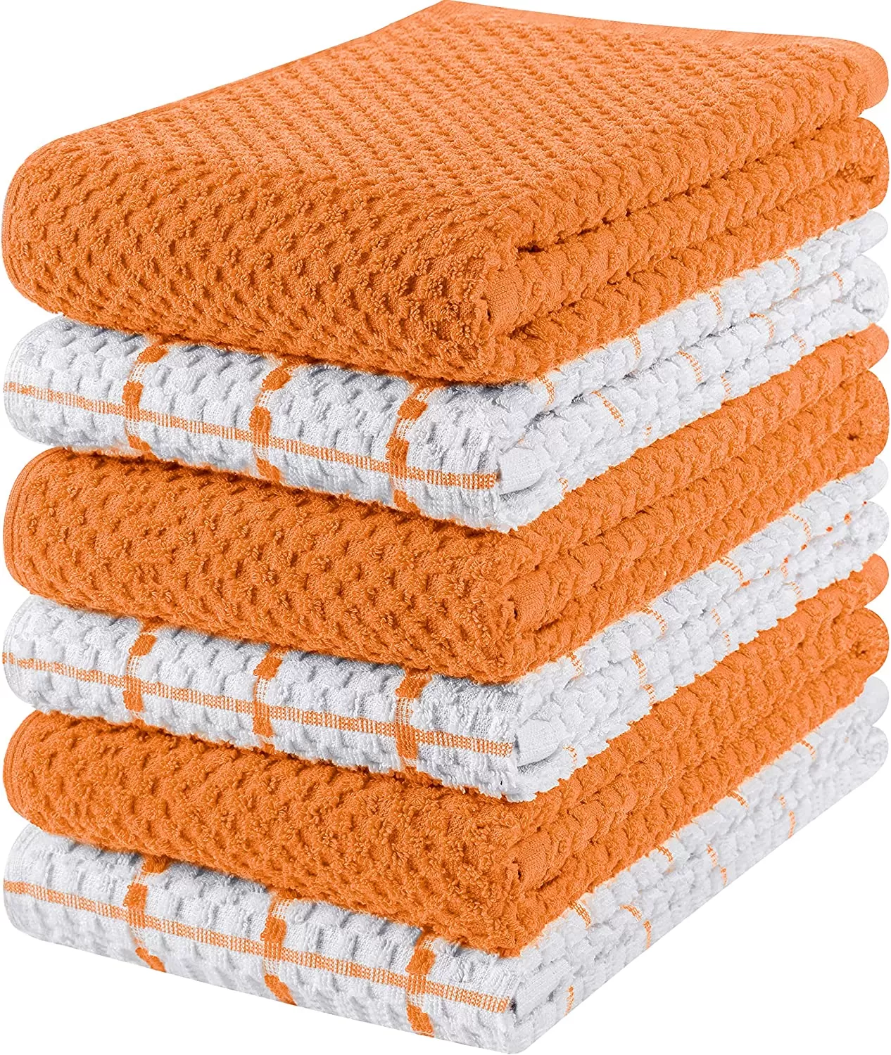 Kitchen Towels 12 Pack, 15 x 25 Inches, 100% Ring Spun Cotton Super Soft and Absorbent Linen Dish Towels, Tea Towels and Bar Towels Set (Black)