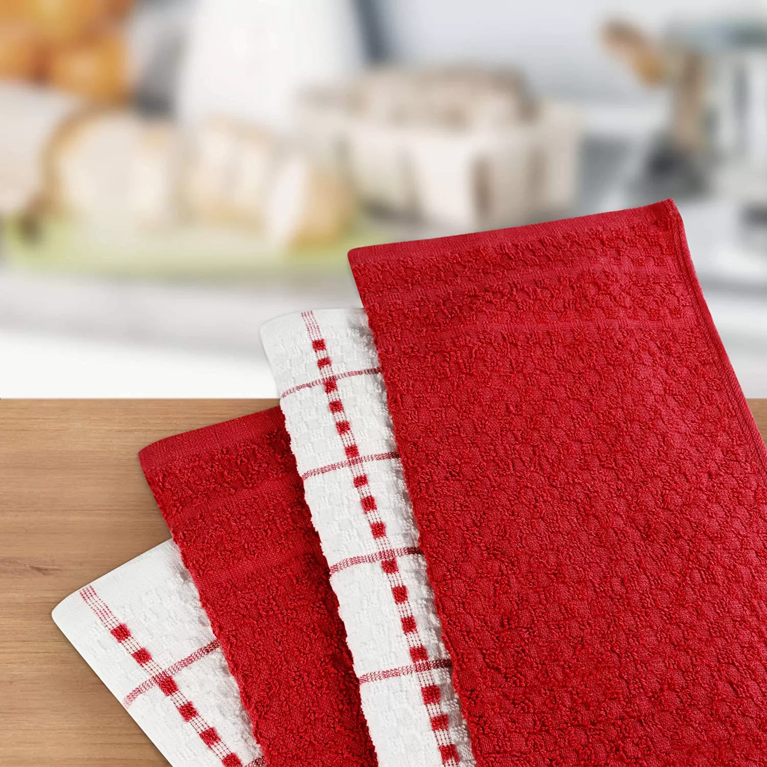 Kitchen Towels 12 Pack, 15 x 25 Inches, 100% Ring Spun Cotton Super Soft and Absorbent Linen Dish Towels, Tea Towels and Bar Towels Set (Black)