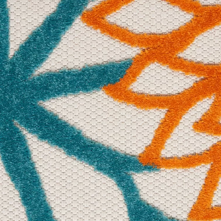 Miraloma Green/Red/Orange Indoor/Outdoor Rug