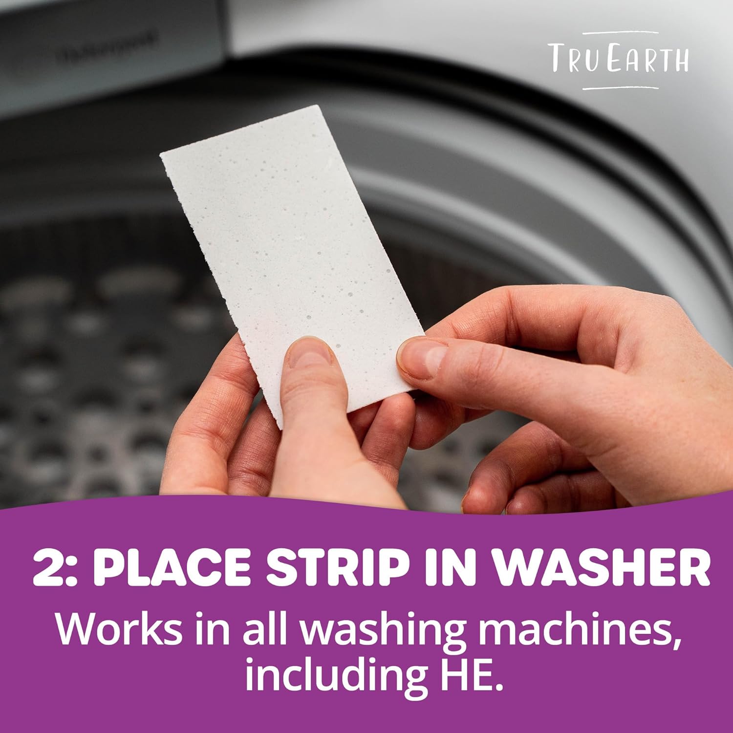 Tru Earth Compact Dry Laundry Detergent Sheets - Up to 128 Loads (64 Sheets) - Paraben-Free, Plastic-Free - Original Eco-Strip Liquidless Laundry Detergent, Travel Laundry Sheets - Fresh Linen