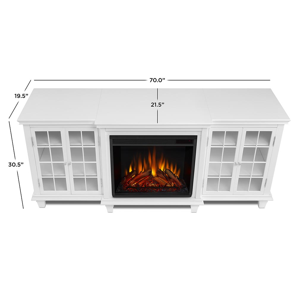 Marlowe Electric Fireplace Entertainment Center in White