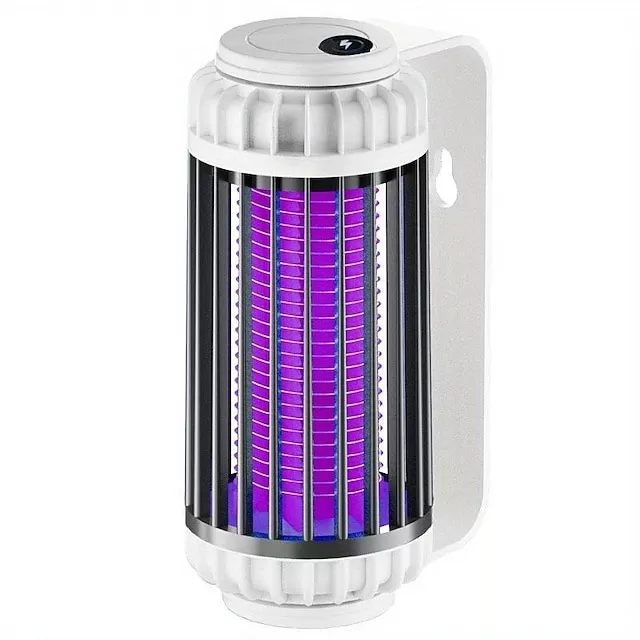 Mosquito Trap Electric USB Portable Silent Killer Lamp Electric Bug Zapper Inhalation Mosquito Killer Lamp Household Outdoor Rechargeable Mosquito Trap Wall Mountable Desktop Friendly