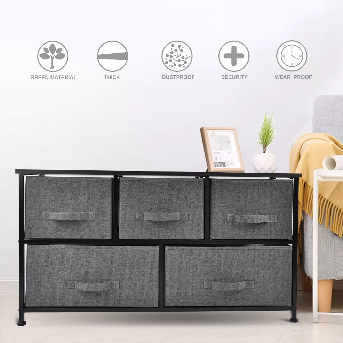 ⏰Bedroom Dresser with 5 Drawers⏰