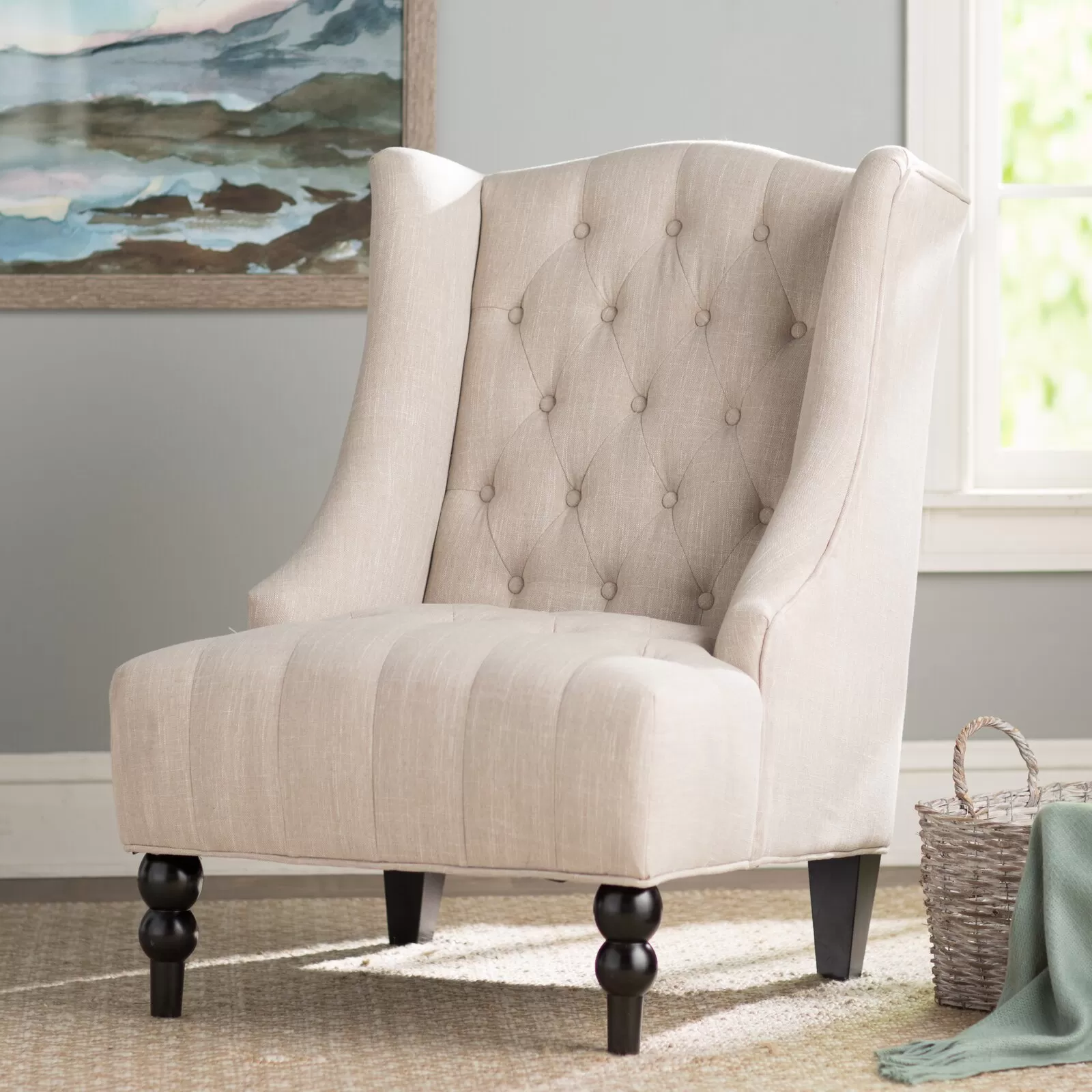 Danni Upholstered Wingback Chair