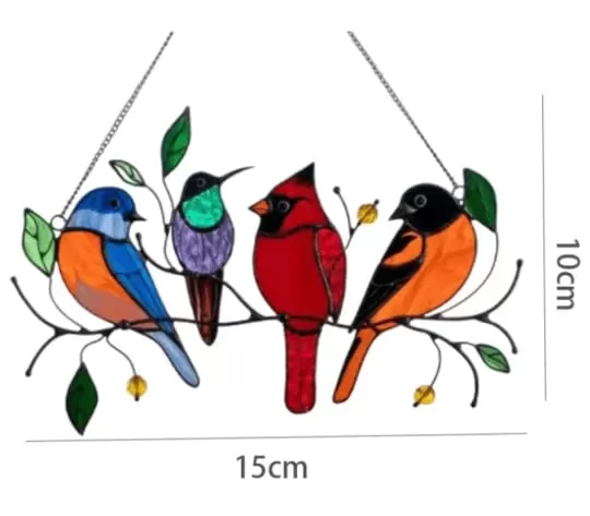 🐦🔥 Last Day 70% OFF-Birds Stained  Window  Panel Hangings🎁