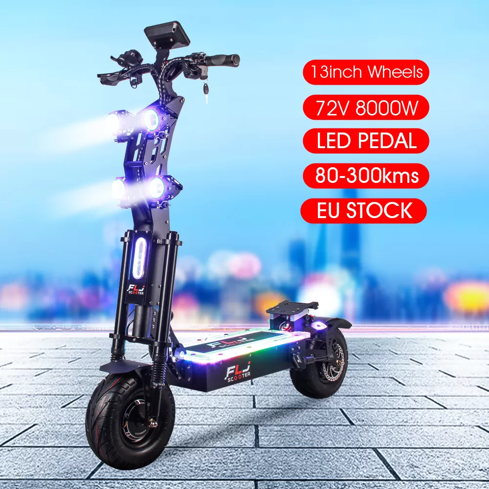 (ð¥Limited Time Sale) Upgraded SK2 72V 8000W 13inch fat wheel best electric Scooter E scooters